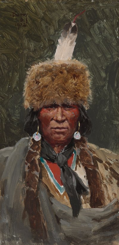 Chief Ogallala Fire by Henry Francois Farny