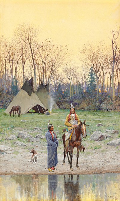 Indian on Horseback, 1899 by Henry Francois Farny