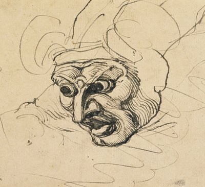 A Threatening Head by Johann Heinrich Füssli