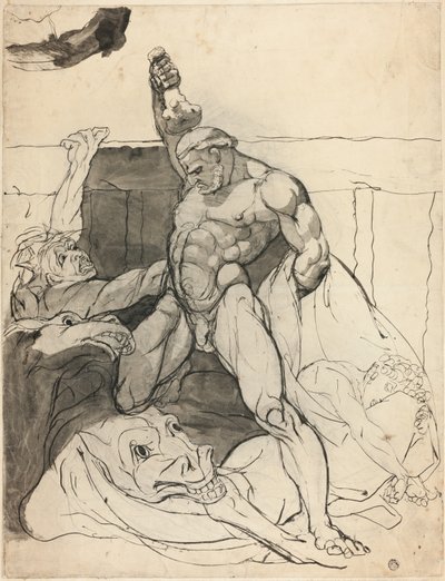 Hercules Killing the Mares of Diomedes by Johann Heinrich Füssli
