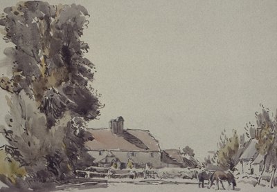Farm and Trees by Henry Herbert Bulman