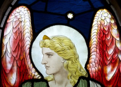 Archangel Uriel (detail) by Henry Holiday