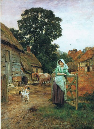 At the Farm Gate by Henry John Yeend King