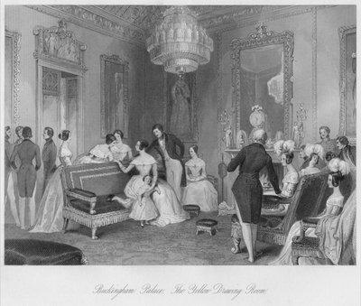 Buckingham Palace. The Yellow Drawing Room, c1841 by Henry Melville