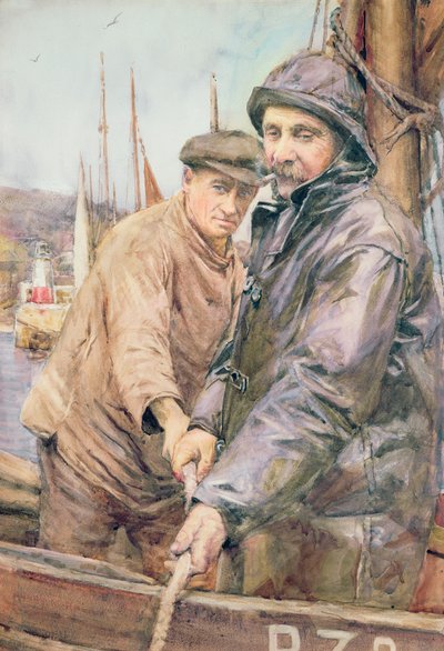 Hauling in the net by Henry Meynell Rheam