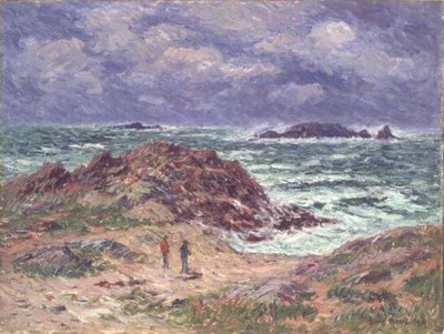 Threshers in Brittany by Henry Moret