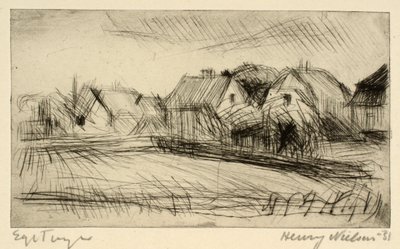 Houses with Gardens by Henry Nielsen