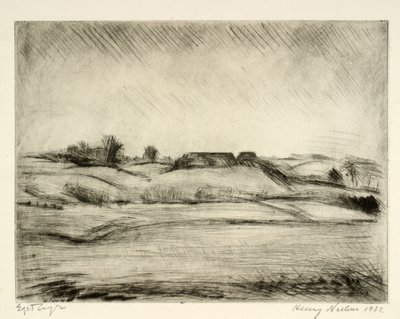 Open Landscape with Farm by Henry Nielsen