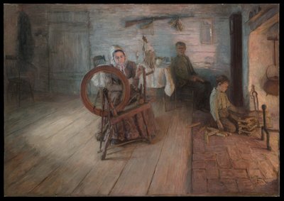 Spinning By Firelight by Henry Ossawa Tanner