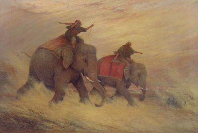 Elephants in a Dust Storm by Henry Pilleau
