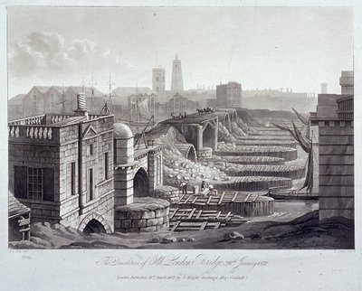 London Bridge Old, London, 1832 by Henry Pyall