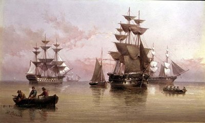 Evening Shipping Scene by Henry Redmore