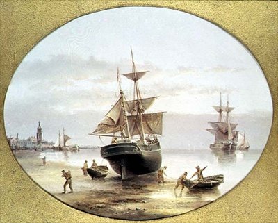 Harbour Scene by Henry Redmore