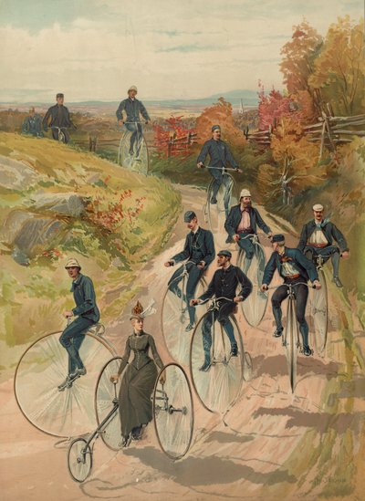 Bicycling by Henry Sandham