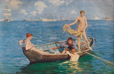 August Blue by Henry Scott Tuke