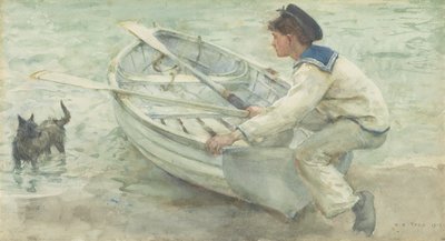 Preparing to Launch by Henry Scott Tuke