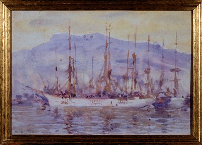 Three Masters, Falmouth, 1904 by Henry Scott Tuke