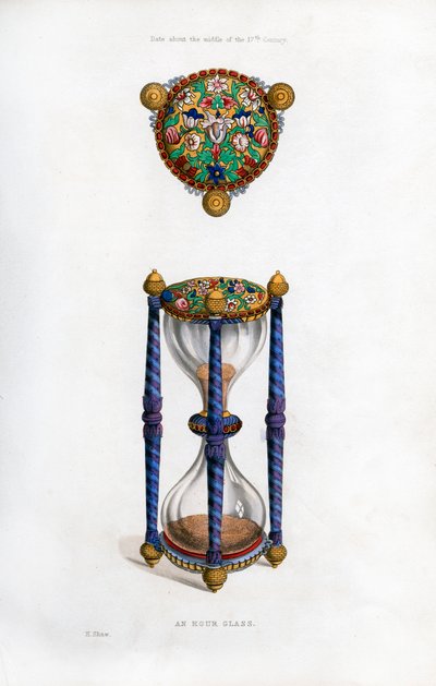 Hourglass, mid-17th century, 1843 by Henry Shaw