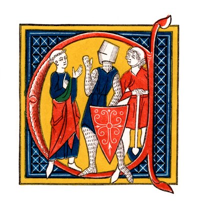 Initial Letter C, Early 14th Century, 1843 by Henry Shaw