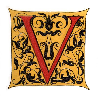 Initial Letter V by Henry Shaw