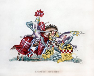 Knights fighting by Henry Shaw