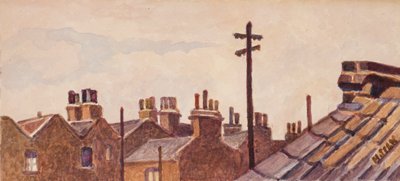 Roof-tops from Rounton Road, c.1930 by Henry Silk