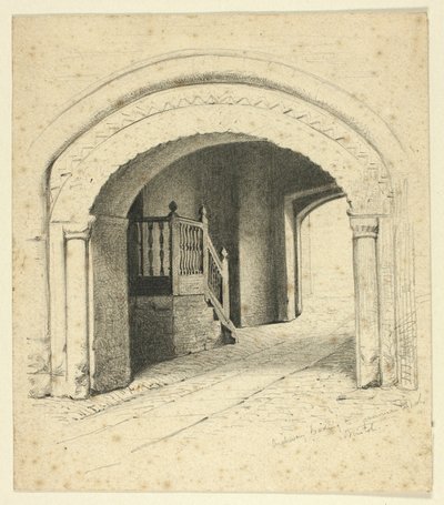Archway Leading to Grammar School, Bristol by Henry Stacy Marks