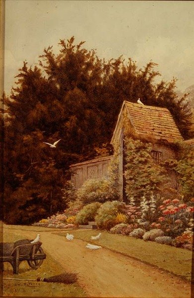 An Old Garden House at Hartwell House by Henry Terry