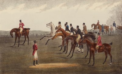 The Start, Grand Leicester Steeple-Chase by Henry Thomas (after) Alken