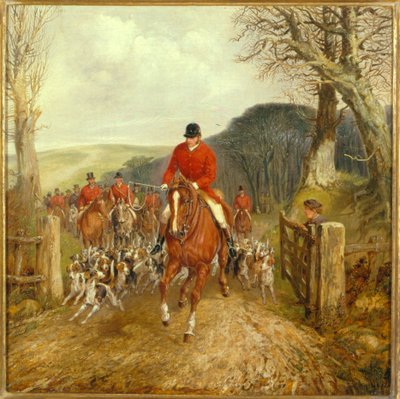 A Hunt Going Through A Gate by Henry Thomas Alken