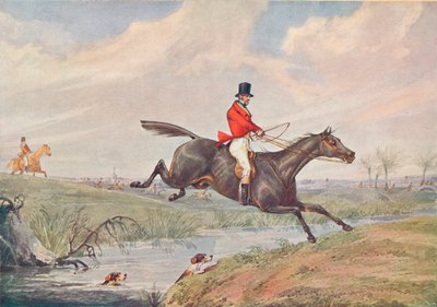 Fox Hunting: Leaping the Brook, 1906 by Henry Thomas Alken