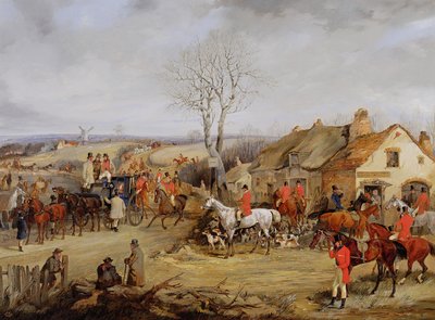 Hunting Scene, The Meet by Henry Thomas Alken