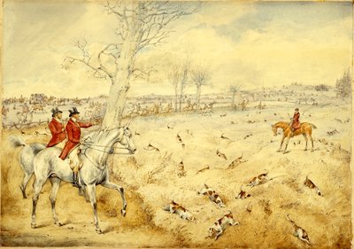Hunting Scenes: Over the Hedge by Henry Thomas Alken