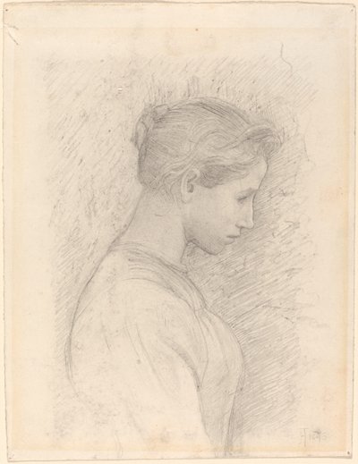 A Young Woman in Profile by Henry Tonks