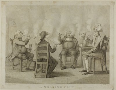 A Smoking Club by Henry William Bunbury
