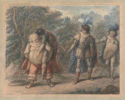 Falstaff Carrying Dead Hotspur by Henry William Bunbury