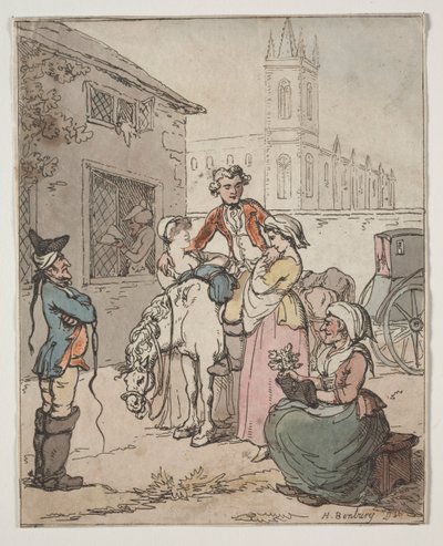 Scene Outside an Inn by Henry William Bunbury