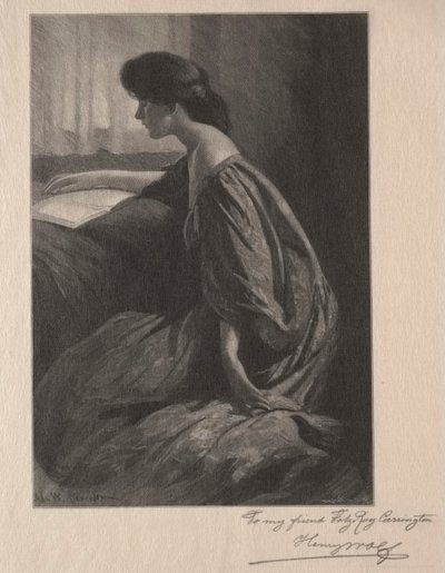 Girl Reading at a Window by Henry Wolf
