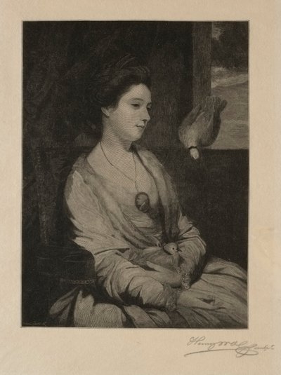 Girl with Doves by Henry Wolf