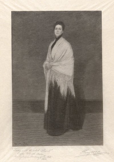 Lady with the White Shawl by Henry Wolf