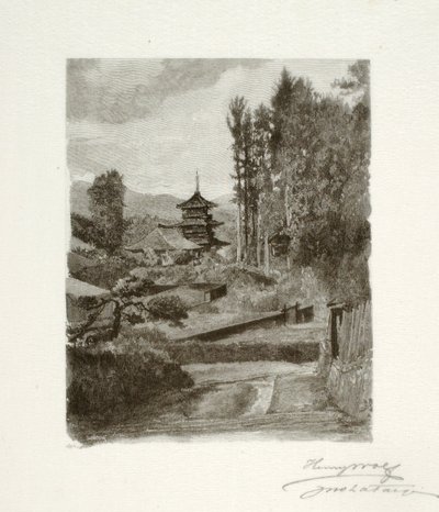 Old Pagoda by Henry Wolf