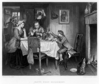 Watts First Experiment, 18th Century, c1870 by Herbert Bourne