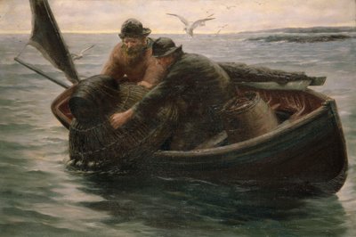 Hauling in the Lobster Pot by Herbert E. Butler