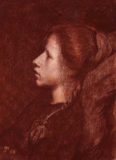 Study of a Young Girl by Herbert Johnson Harvey