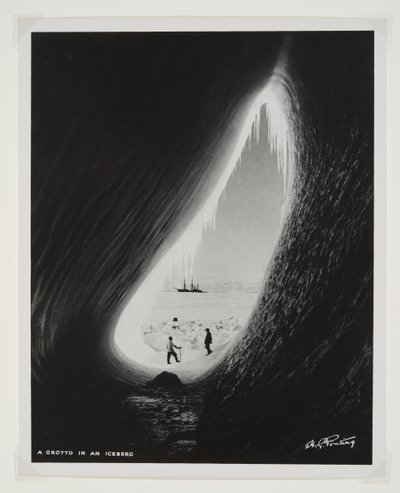 A Grotto in an Iceberg by Herbert Ponting