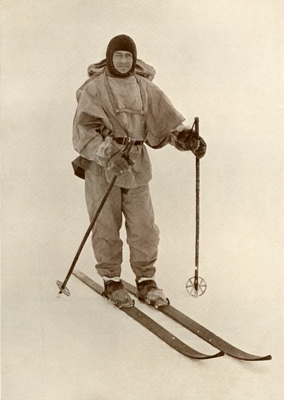 Captain Scott on Ski, 1913 by Herbert Ponting