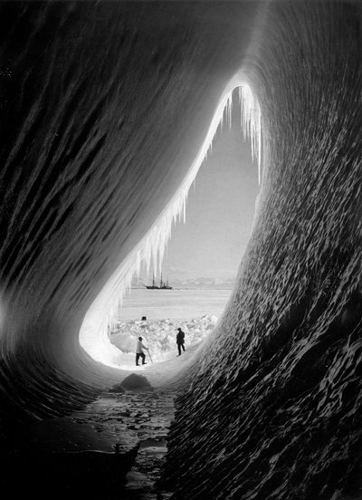 Cave Carved Out of the Ice by Herbert Ponting