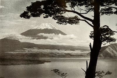 Fuji from Lake Motosu, 1910 by Herbert Ponting