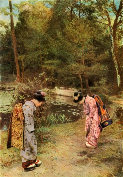 Greetings in the Temple Grounds, 1910 by Herbert Ponting