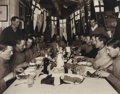 Midwinter Day Dinner, 22nd June by Herbert Ponting